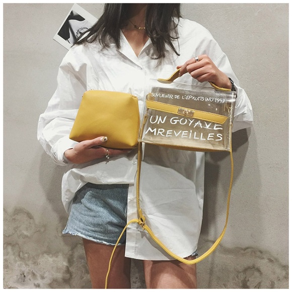 Handbags - C'est la Vie Soho Clear Tote Fall Rain Bag